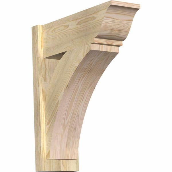 Ekena Millwork 8 in. x 26 in. x 22 in. Thorton Traditional Rough Sawn Douglas Fir Outlooker