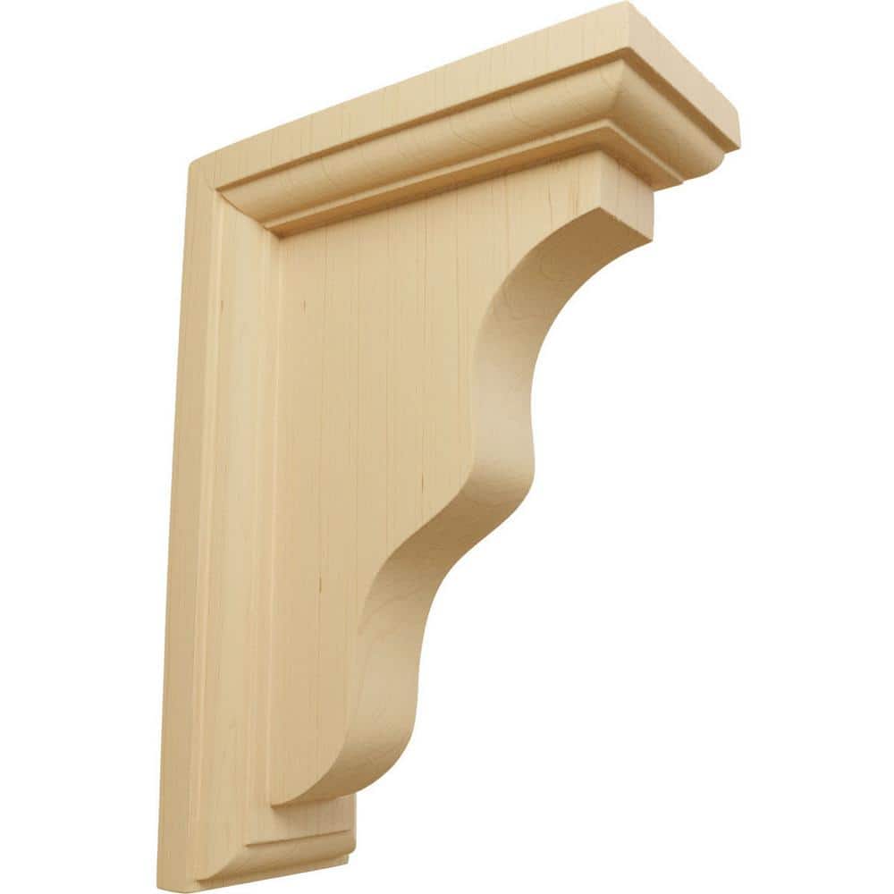 Alder Hand-Carved Traditional Wood Corbel Bracket