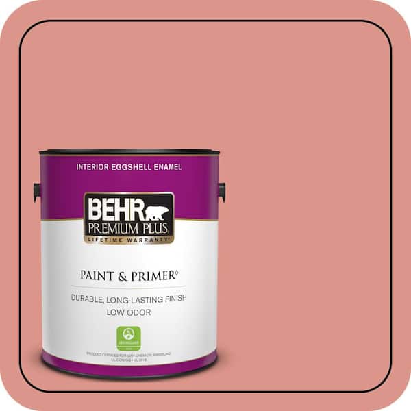 BEHR PREMIUM PLUS 1 gal. #180D-4 Coral Serenade Eggshell Enamel Low Odor Interior Paint & Primer
