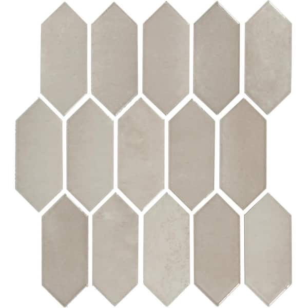 Daltile Miramo Sand 12 in. x 11 in. Glazed Ceramic Picket Mosaic