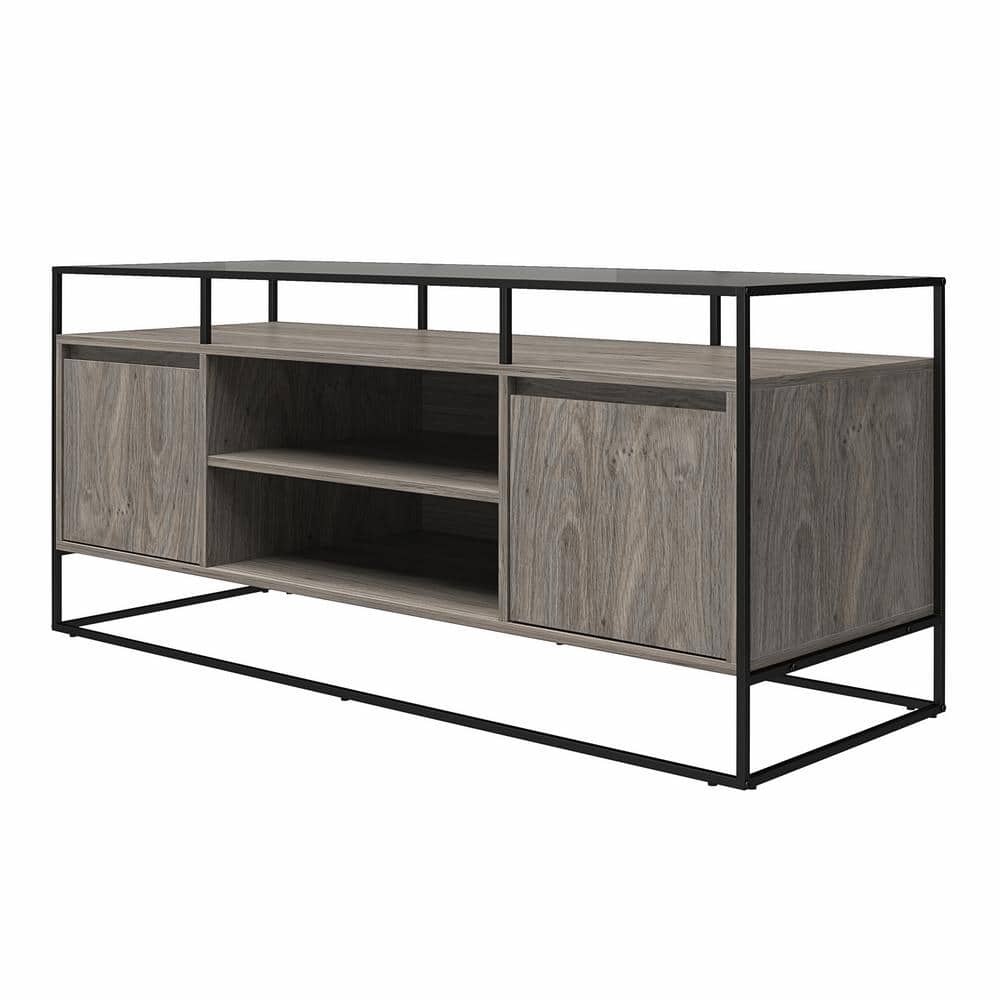 Creedmore Modern Media Console Gray Oak TV Stand for TVs up to 54 in.