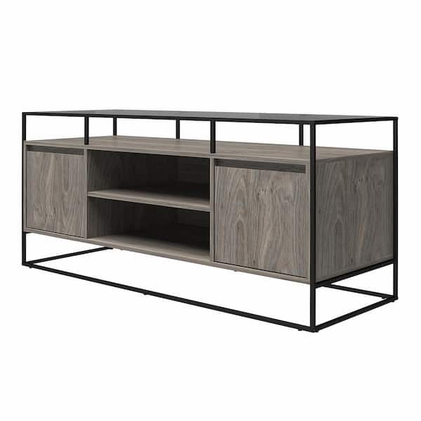 Creedmore Modern Media Console Gray Oak TV Stand for TVs up to 54 in.