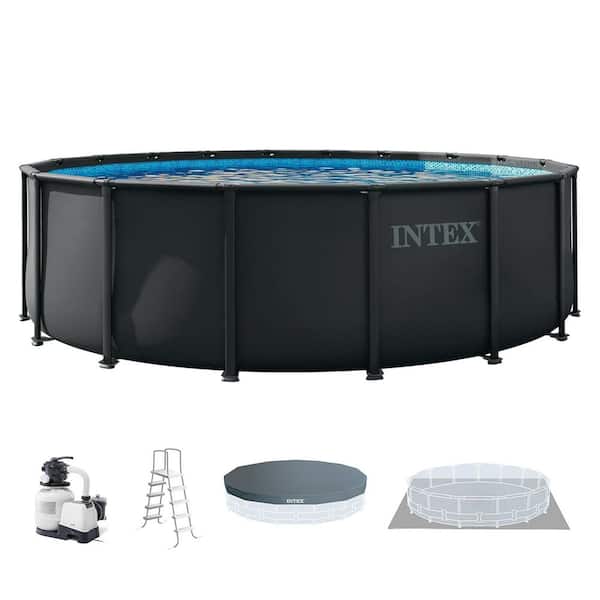 Ultra XTR 18 ft. x 52 in. Round Frame Above Ground Swimming Pool Set with Pump, 52 in. Depth