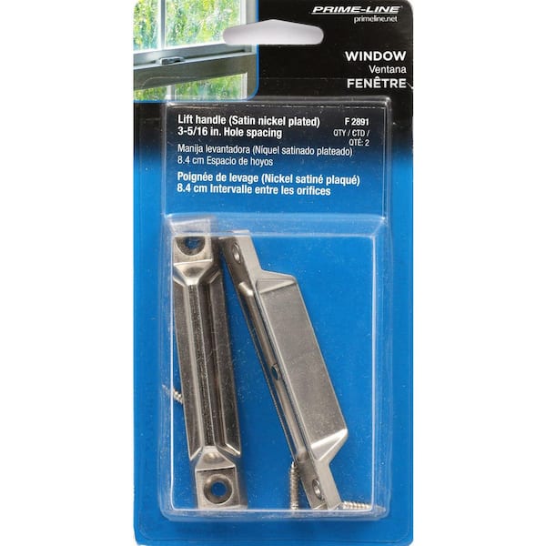 Prime-Line Deluxe Style Satin Nickel Plated Wood Window Handle