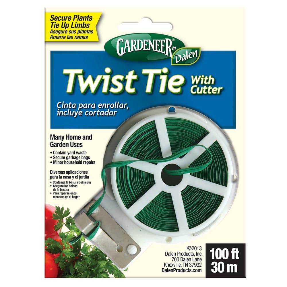 1 pack of green twistie wire garden home plant support ties Twistee tie. 