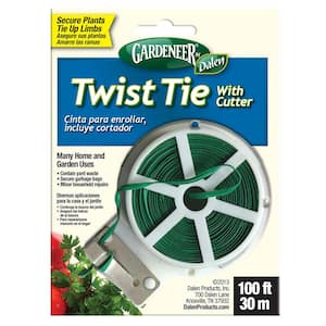 Clip N Twist Plastic Coated Garden Wire with Cutter Tying Ties Greenhouse Plant 