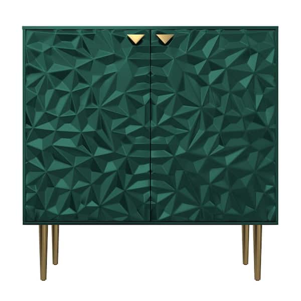 sumyeg Green 31.93 in. H 2-Door Accent Storage Cabinet with Adjustable Shelf