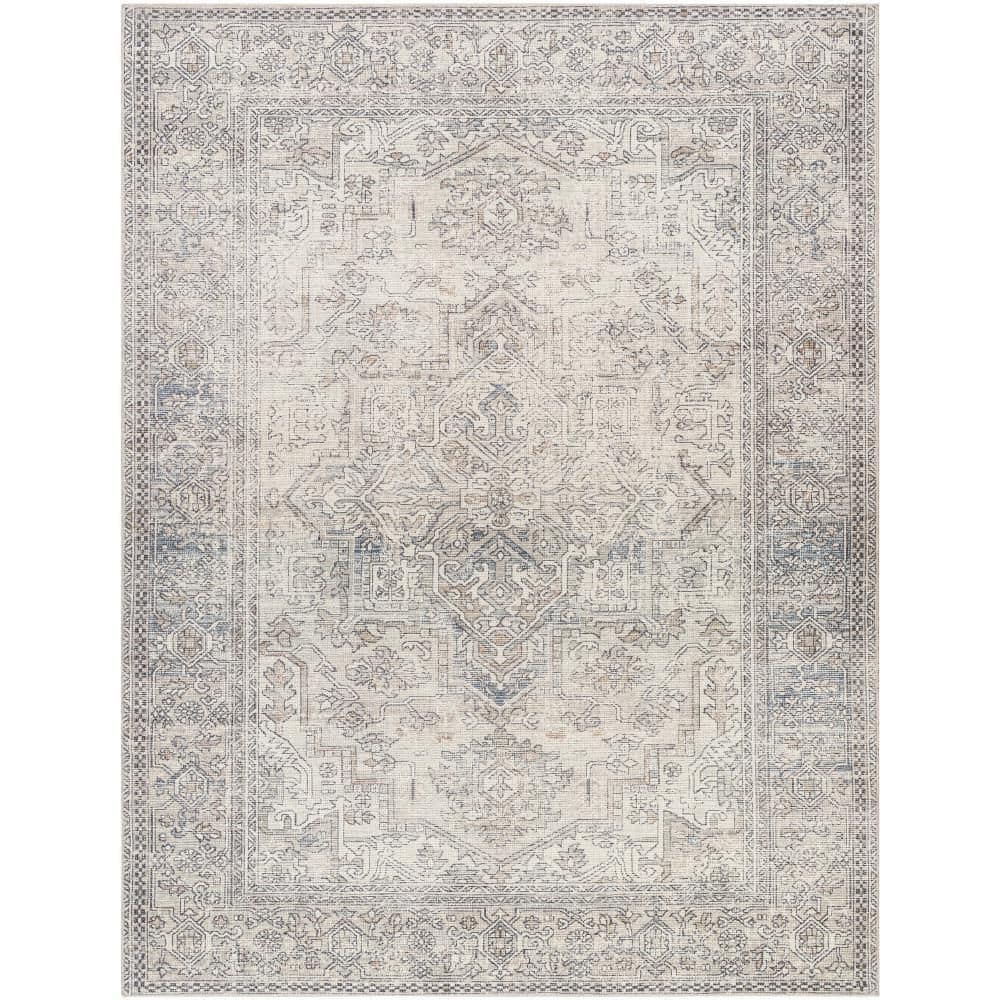 Elysian Gray Medium Pile Rectangular Rug, 3'11" x 5'7"