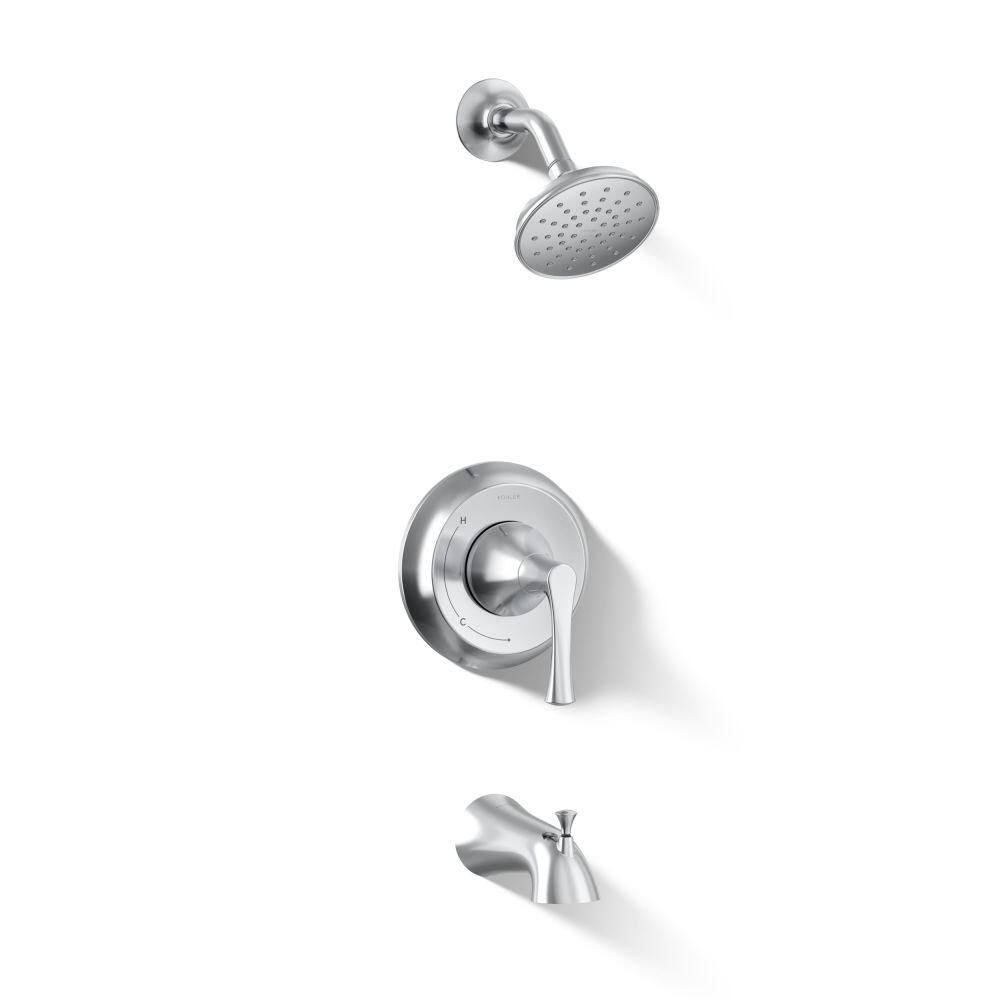 Buckley Wall Mount Tub And Shower Trim Kit With Diverter In Polished Chrome - 1.75 Gpm (Valve Not Included) price history on PriceWatchPro
