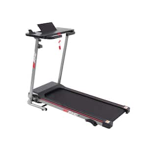 2.5 HP Black Steel Foldable Electric Treadmill with Safety Key, LCD Display, Pad/Phone Holder and 3-Level Inclines