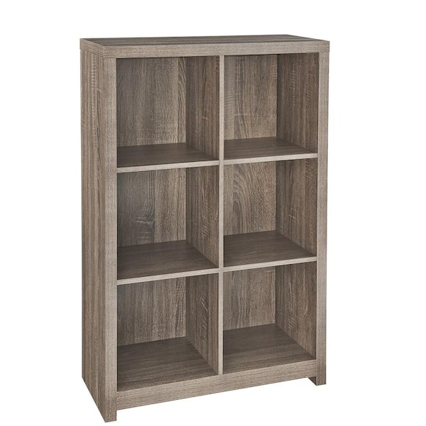 ClosetMaid 39.13 in. H x 25.63 in. W x 11.61 in. D Brown Wood Look 6-Cube Organizer