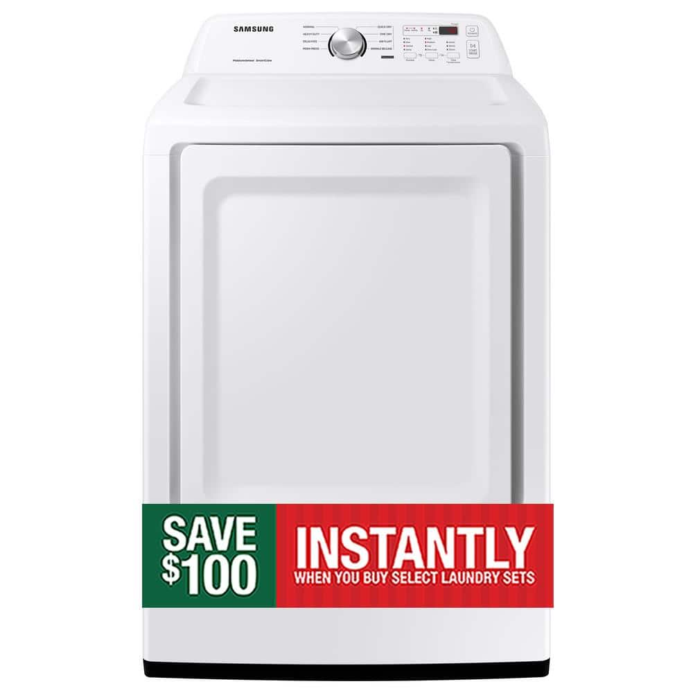 Samsung 7.2 cu. ft. Vented Electric Dryer with Sensor Dry in White