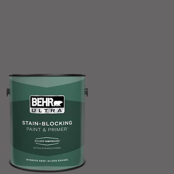 BEHR ULTRA 1 gal. #PPU17-19 Arabian Veil Extra Durable Semi-Gloss Enamel Interior Paint & Primer