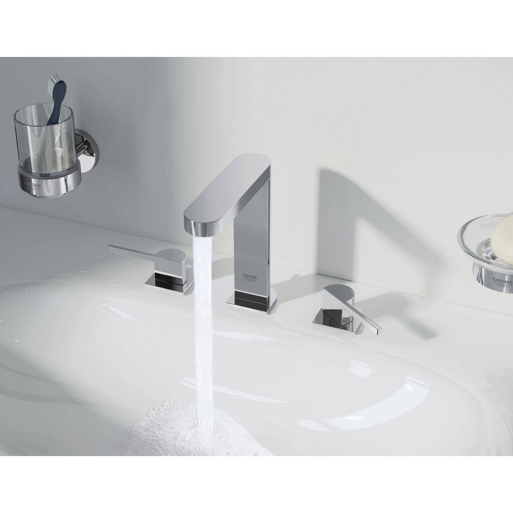 22.5" Brushed Nickel Modern Widespread Bathroom Faucet