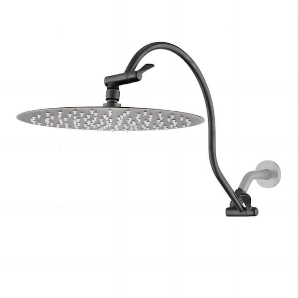 1-Spray Patterns with 1.8 GPM 12 in. Wall Mount Rain Fixed Shower Head in Oil-Rubbed Bronze