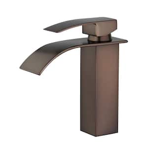Santiago Single Hole Single-Handle Bathroom Faucet with Overflow Drain in Oil Rubbed Bronze