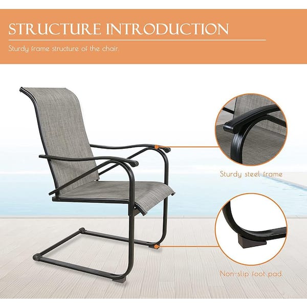 Metal spring clearance motion dining chair