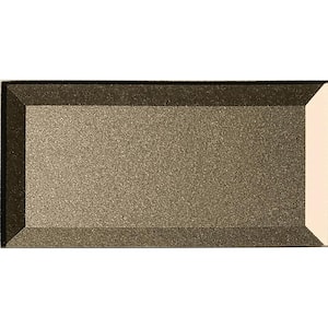 Secret Dimensions Reverse Beveled Subway Bronze 3 in. x 6 in. Glass Peel and Stick Tile (12 sq. ft./Case)