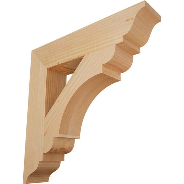 3.5 in. x 20 in. x 20 in. Douglas Fir Olympic Traditional Smooth Bracket