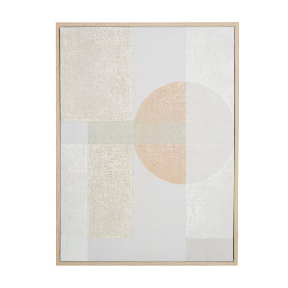 Litton Lane Panel Abstract Minimalist Mid Century Modern Framed Wall