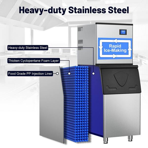 Tylza 22.5 in. 500 lbs. Per Day Split Commercial Freestanding lce