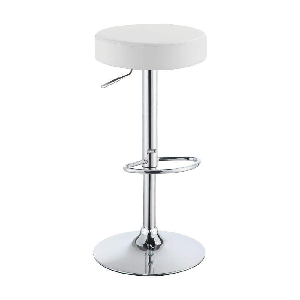 UPC 192551068322 product image for Classy 25.5 in. White Backless Adjustable Height Bar Stool | upcitemdb.com