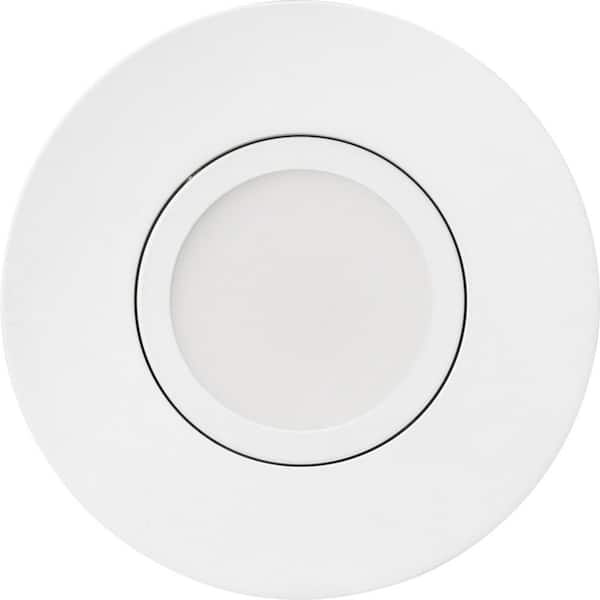 Lithonia Lighting OneUp 6 in. Canless 3000K New Construction or Remodel Dimmable Integrated LED Recessed Light Kit with White Gimbal Trim