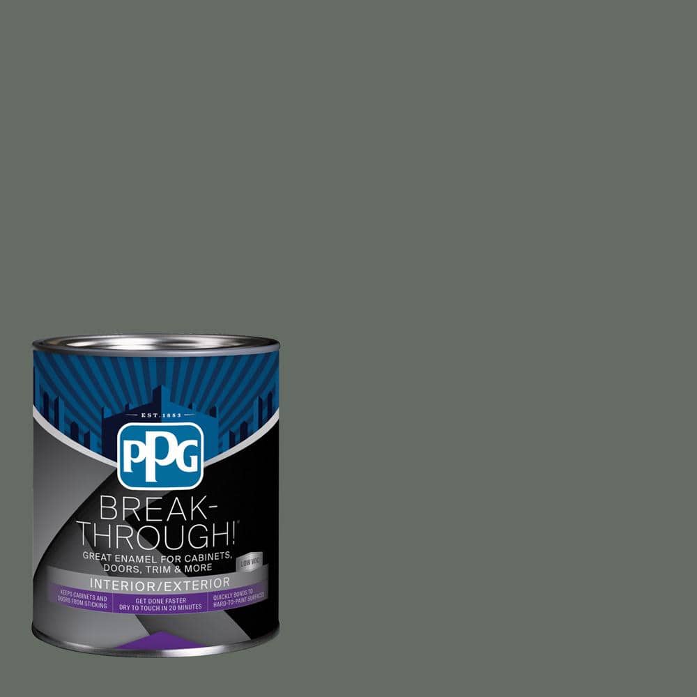 BreakThrough! 1 qt. PPG10336 Gunmetal Gray Satin Door, Trim & Paint PPG10336B04SA