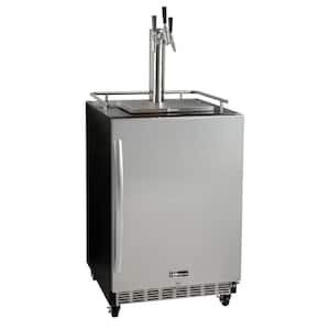 Digital Commercial Undercounter Full Size Beer Keg Dispenser with X-CLUSIVE 3-Tap Commercial Direct Draw Kit