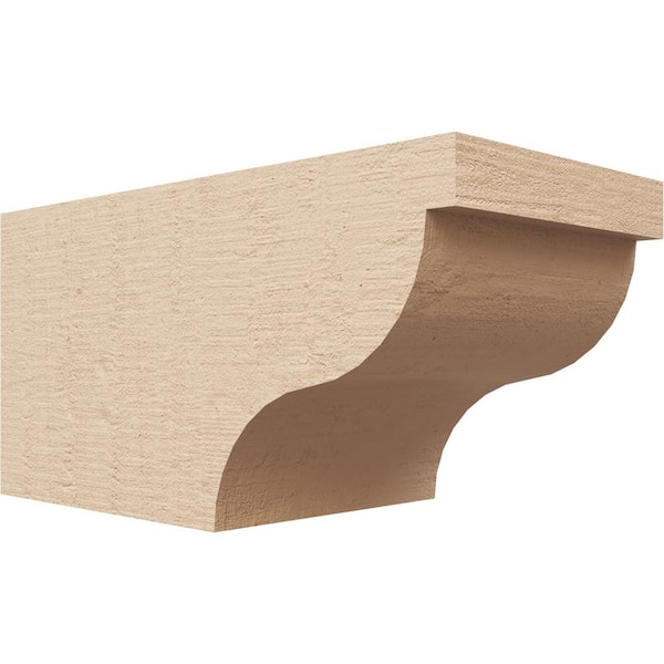 Ekena Millwork 6-in. x 6-in. x 12-in. Garner Woodgrain, Primed Tan Timberthane Polyurethane Rafter Tail Brace