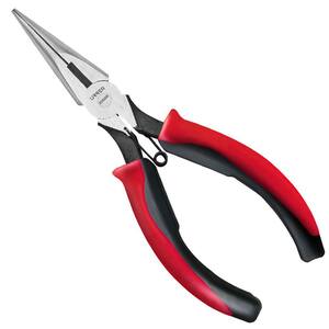 6-3/4 in. Long Side Cutting Long-Nose Pliers With Spring and Rubber Grip