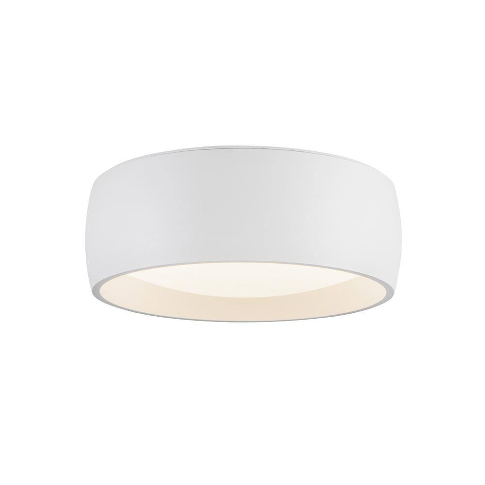 Savile 4 in. 1 Light 16-Watt White Integrated LED Flush Mount price history on PriceWatchPro