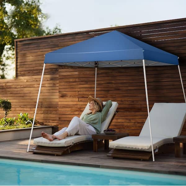 Otryad 7 ft. x 7 ft. Blue Canopy Tent, Waterproof Folding Portable