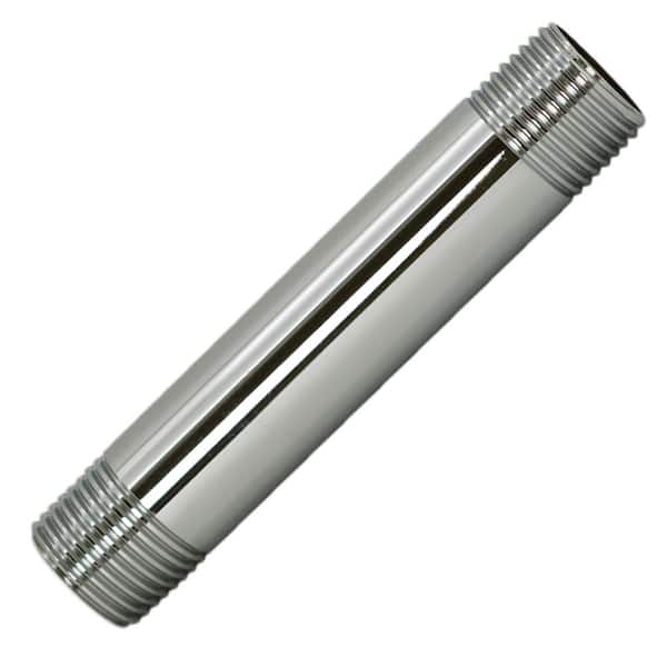 Westbrass 1/2 in. x 4in. IPS Brass Pipe Nipple, Polished Nickel