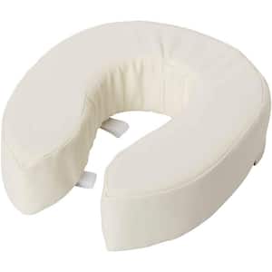 Vinyl Cushion 4 in. Round Front Toilet Seat in White