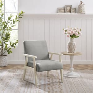 Amelia 32.3 in. Gray Linen Arm Chair