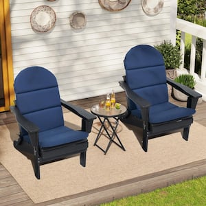 50 in. x 20 in. 1-Piece Deep Seat Outdoor Adirondack Chair Cushion in Navy Blue