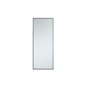 Timeless Home 24 in. W x 60 in. H x Contemporary Metal Framed Rectangle Black Mirror