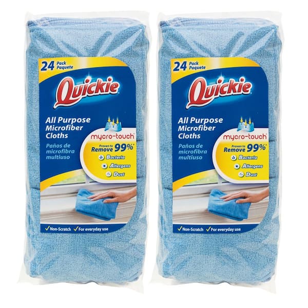 14 in. x 14 in. Microfiber Towels (2 x 24-Pack)