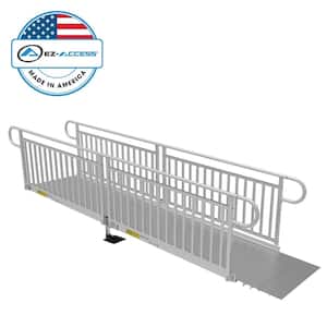PATHWAY 3G 12 ft. Wheelchair Ramp Kit with Solid Surface Tread and Vertical Picket Handrails
