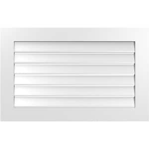 38" x 24" Vertical Surface Mount PVC Gable Vent: Functional with Standard Frame