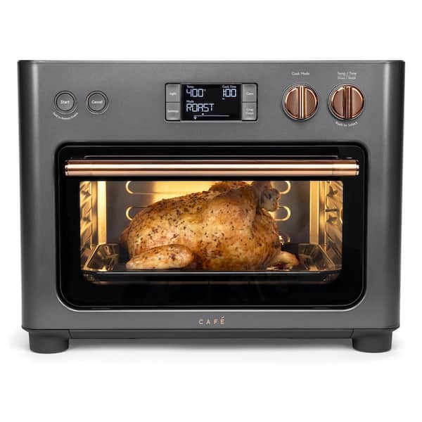COMFEE' Retro Air Fry Toaster Oven, 7-in-1, 1500W, 19QT Capacity,  Rotisseries, Warm, Broil, Toast, Kitchen Appliance, Black