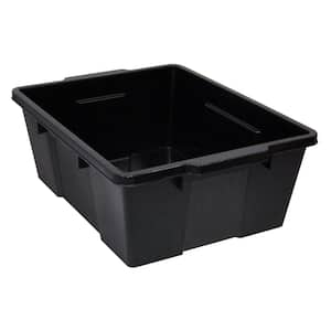 7.03 Gal. Latch Container in Black (6-Pack)