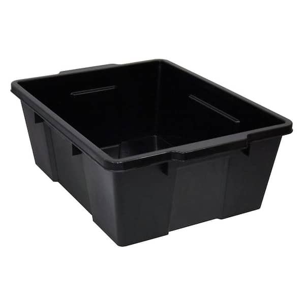 QUANTUM STORAGE SYSTEMS 7.03 Gal. Latch Container in Black (6-Pack)