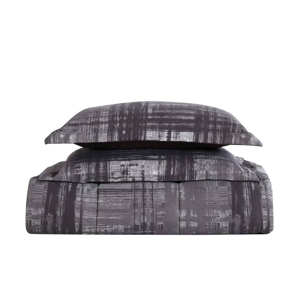 Camden Twin Gray Microfiber Reversible Comforter Set