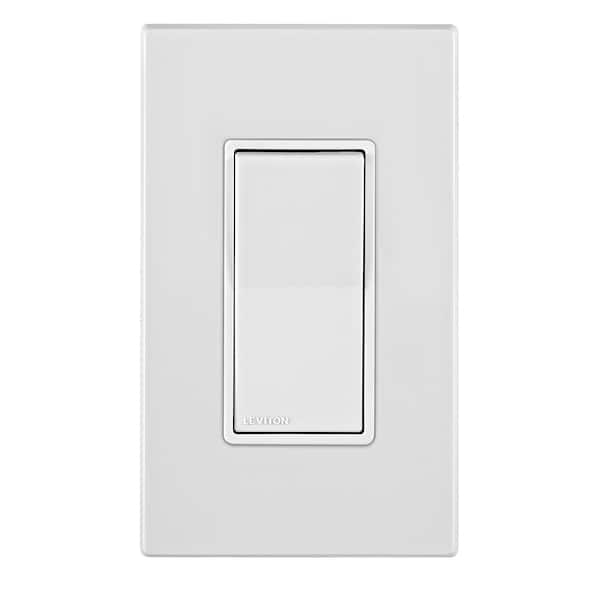 Decora Lever Edge 15 Amp 120/277 Volt Single Pole Switch, White (10-Pack) E5601-MW