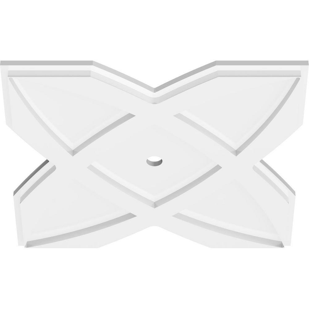 18-Inch White PVC Contemporary Ceiling Medallion