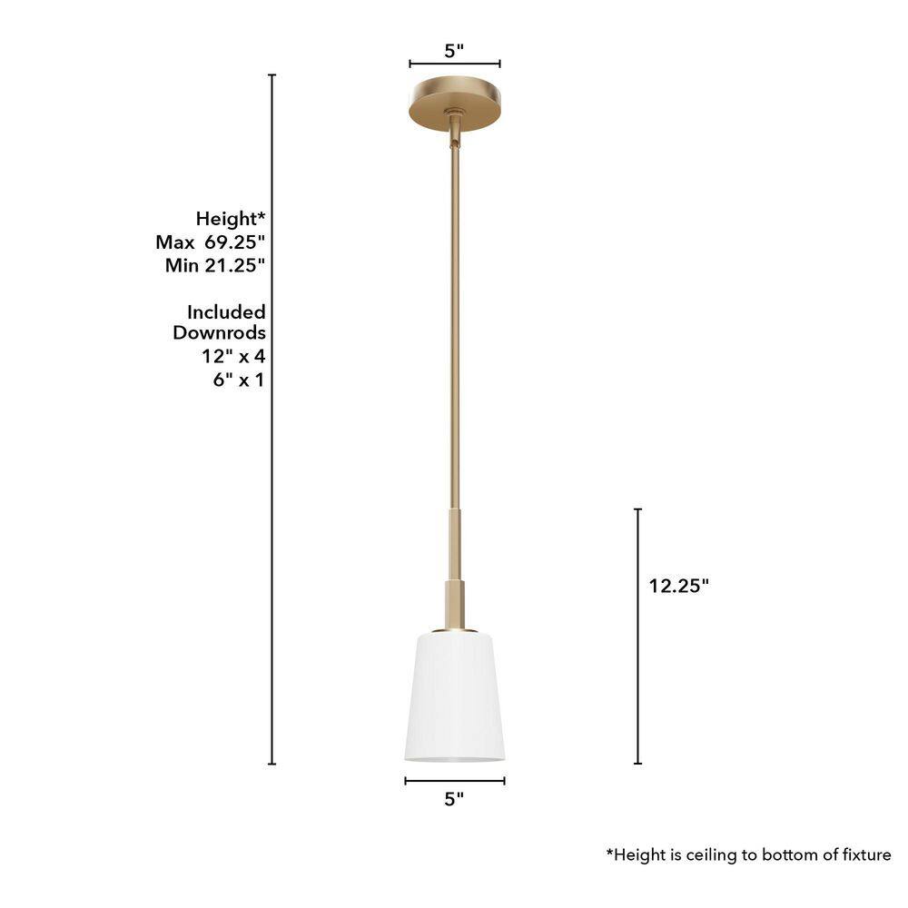 Alturas Gold Mini LED Pendant with Sophisticated Glass Shade