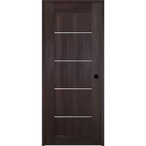 Vona 18 in. x 80 in. Left-Handed Solid Core Veralinga Oak Textured Wood Single Prehung Interior Door