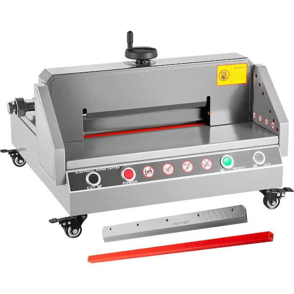 VEVOR Electric Paper Cutter 12.99 in. Tile Cutter with Steel Blade and Infrared Photoelectric Protection Cutting Paper Machine